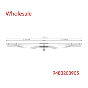 9483200905 Rear Axle Wheel Parabolic Spring Arm of Heavy Duty Vehicle Wholesale For Mercedes Benz thumbnail-1