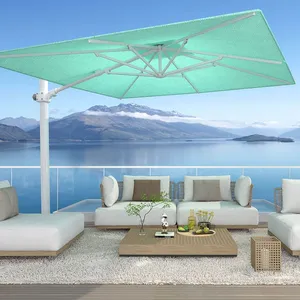 Scenic Restaurant With Light Courtyard Umbrella LED Roman Umbrella Garden Parasol Large Sun Umbrella thumbnail-1