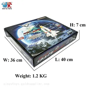 Diecast Space Playset Shuttle With Lighting & Sound Pullback Educational Vehicle Toys for Kids thumbnail-5