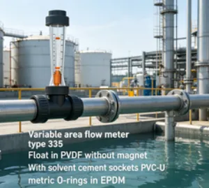 Variable Area Flow Meter Rotameter PVC PVDF Water Flow Meter for Water Treatment Pipeline Monitoring thumbnail-5