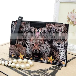Animal Penda Print Leather Messenger Bag Handbag Women Envelope Shoulder Bag Handbag thumbnail-2