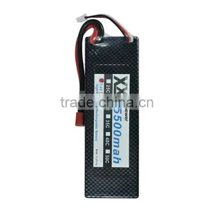 High Powe Hard Case Lipo Battery 5500mah 7.4v With Universal Plug System thumbnail-1