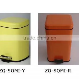 Stainless Steel Square Foot Pedal Trash Can thumbnail-1