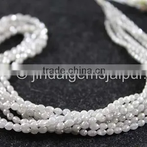 Good Quality Grey Diamond Faceted Barrel Beads thumbnail-1