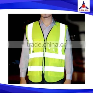 Reflective Vest With Pockets High Visibility Safety Vest Road Safety Vest thumbnail-1