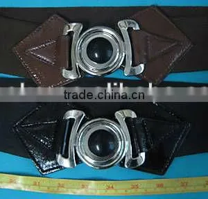 PVC Elastic Belt Clothing Accessories Belt for 27" PVC BELT FRONT WITH ELASTIC BACK, ATS-8187 thumbnail-1