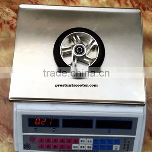 110mm Scooter Wheels Black on Silver thumbnail-1