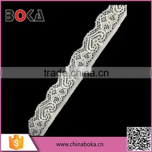 Fashion Spandex Nylon White Heart Pattern Lace for Garment Decorate thumbnail-1