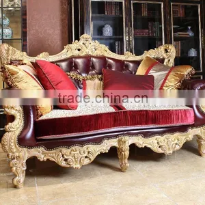 Luxury Royal Palace Design Living Room Furniture Set Beech Wood Living Room Sofa Set Quality Choice thumbnail-2