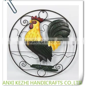 LC-86528 Set 2 Antique Wrought Iron Metal Leaves Wall Art Decor thumbnail-2
