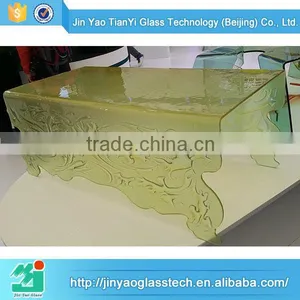 Hot Bent Glass Coffee Table/artificial Glass thumbnail-1