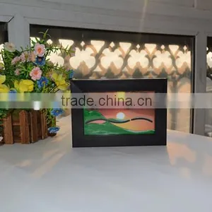 Black Wooden Frame Moving Sand Pictures/flowing Sand Pictures thumbnail-1