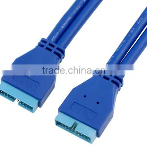 USB3.0 Cable M-M 20PIN High Speed Extension Cord Chassis Front Panel Copper Core thumbnail-1
