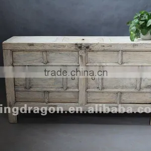 Chinese Antique Furniture Elm Wood Shanxi White Two Door Bedroom Cabinet thumbnail-1
