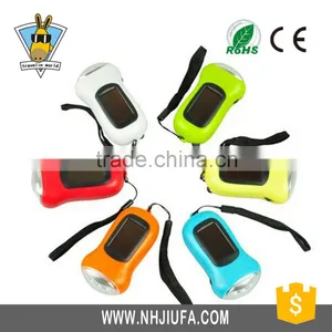Aluminium Body Rechargeable Battery Solar Torch Led Solar Flashlight thumbnail-3