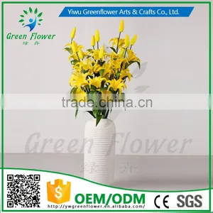 2016 Wholesale Four Heads Mini Lily Artificial Flowers Real Touch Bouquet Wedding Bridal Home Declarative Flowers thumbnail-2