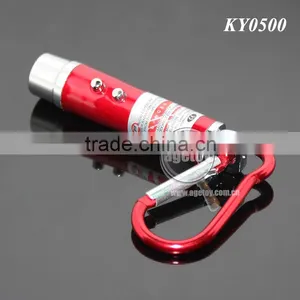 3 in 1 Mini Aluminum Carabiner LED Flashlight Torch Lamp Keychain Personality UV Money Detector LED Electric Torch Keyring thumbnail-5