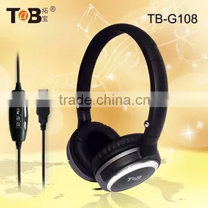 High Quality 3.5mm Headphones With Microphone and Volume Control for Computer Game ,music and Communication thumbnail-1