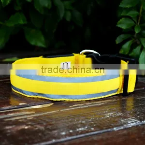 Yl67 Newest Reflective Stripe Dog Collar LED Flash Dog Collar thumbnail-5
