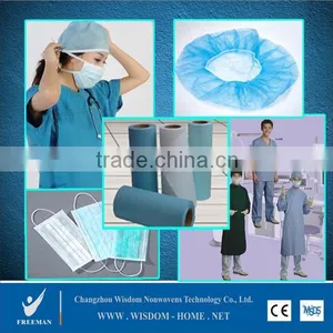 Eco-friendly Anti-bacteria Thermal Bond Nonwovens Fabric for Medcial Use thumbnail-1