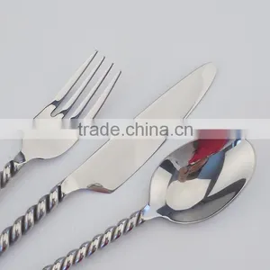 24pcs Handmade Twist Handle Cutlery Set 9006 thumbnail-3