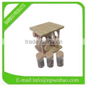 8pcs Wooden Spice Rack / Revolving Spice Rack thumbnail-1