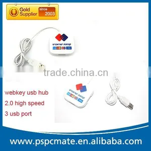 Computer USB 2.0 High Speed Flat Webkey Weblink 3 Port Usb Hub thumbnail-1