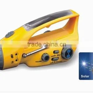 Solar/crank Dynamo Torch With FM Radio thumbnail-1