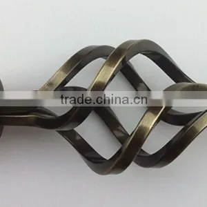 Antique Bronze Decrative Twisted Finals Iron Curtain Rod ROD DIAMETER 1" 5-8" 1-2" thumbnail-1