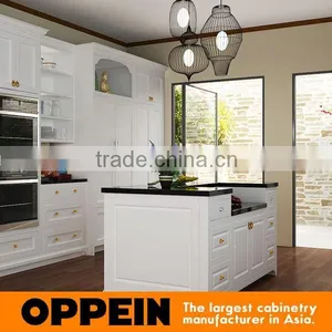 Knock Down Modern White Lacquer Kitchen Cabinets Wholesale thumbnail-1