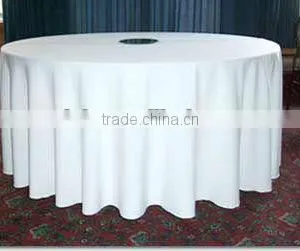 Graceful White Visa Polyester Table Cloth for Banquet thumbnail-1
