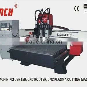 Multi-heads Cnc Wood Doors Carving Machine /4.5kw Spindles /vacuum Table/heavy Duty Structure /Stepper Motors thumbnail-1