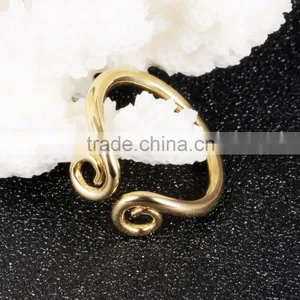2016 Latest Elegant Simple Design Gold Rings Without Stones Hoop Ring thumbnail-4