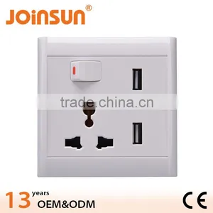 Hot Sales With 2 Usb Port 13A Wall USB Socket thumbnail-1