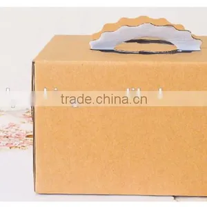 China Manufacture Folding Brown Kraft Paper Cake Box,food Packing Box thumbnail-4