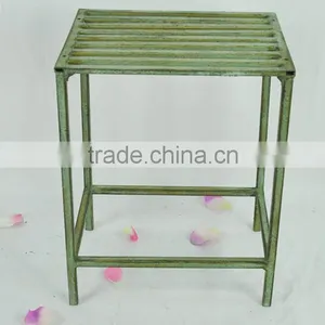 Distressed Retro Wrought Iron Garden Table thumbnail-1