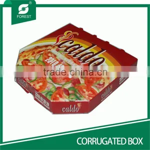 WHITE CARDBOARD PRINTED PIZZA CURRAGATED BOX thumbnail-1