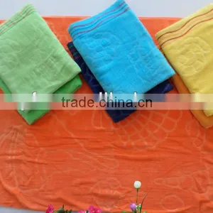 100% Cotton Velour Velvet Jacquard Beach Towel 2 thumbnail-1
