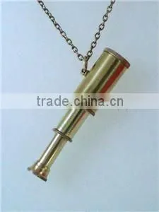 Nautical Brass Telescope Pendant/ Nautical Pendant / Mini Telescope FOR PENDANT thumbnail-1