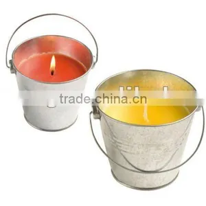 Our Door Garden Candle/Citronella Oil Candle in Colourful Mini Metal Bucket thumbnail-1