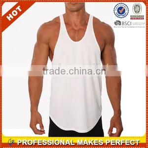 Sexy Men Stringer Wholesale Plain White Tank Top (YCT-C0311) thumbnail-1