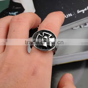 Bulk Sale Fashion Design Stainless Steel Iron Cross Ring thumbnail-5