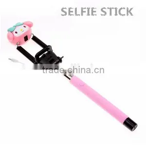 2015 Selling Best Lovely Cartoon Bluetooth Wired Selfie Stick thumbnail-4