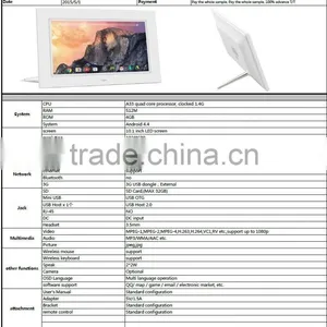 10.1"LED HD Display 1024x600 Dots Android Tablet Touch Screen Built-in Wifi/3G/SD Card Supermakert Lcd Display thumbnail-5