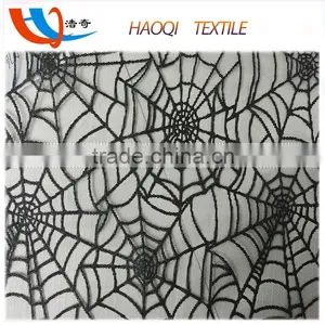 Cobweb Pattern Print Mesh 100% Polyester Fabric thumbnail-1