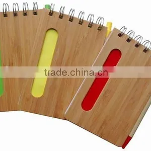Wooden Cover Spiral Notebook With Pen Sticker thumbnail-1