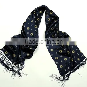 Luxury 100% Silk Long Men Scarves Customize Any Design Mens Scarf thumbnail-5