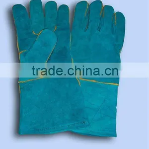 Green Leather Welding Glove thumbnail-1