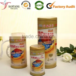 Wholesale Customized Metal Pet Food Box Color Printing Cylinder Tin Gift Case thumbnail-1