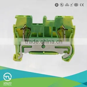 Dinrail Terminal Block Spring Type JUT3-1.5PE Ground Terminal Connector Screwless Earth Type thumbnail-3
